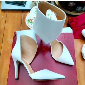 Tamara Mellon White Leather High-Heel Belle 105 Baby Calf Size 38.5 US 8.5